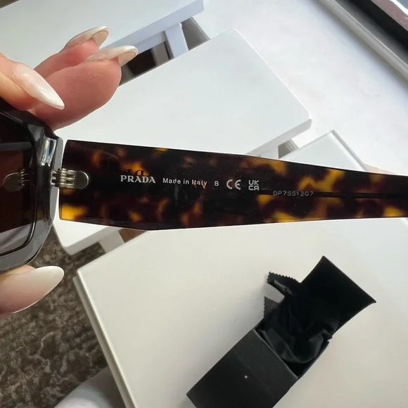 Authentic Prada Tortoise Shell Sunglasses - Picture 3 of 8